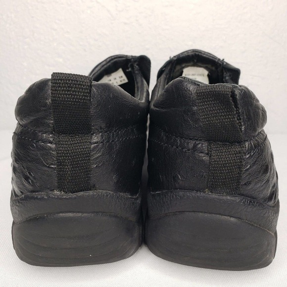Roper Performance Black Shoes  Ostrich Print Leather Loafer Slip Ons main image 9